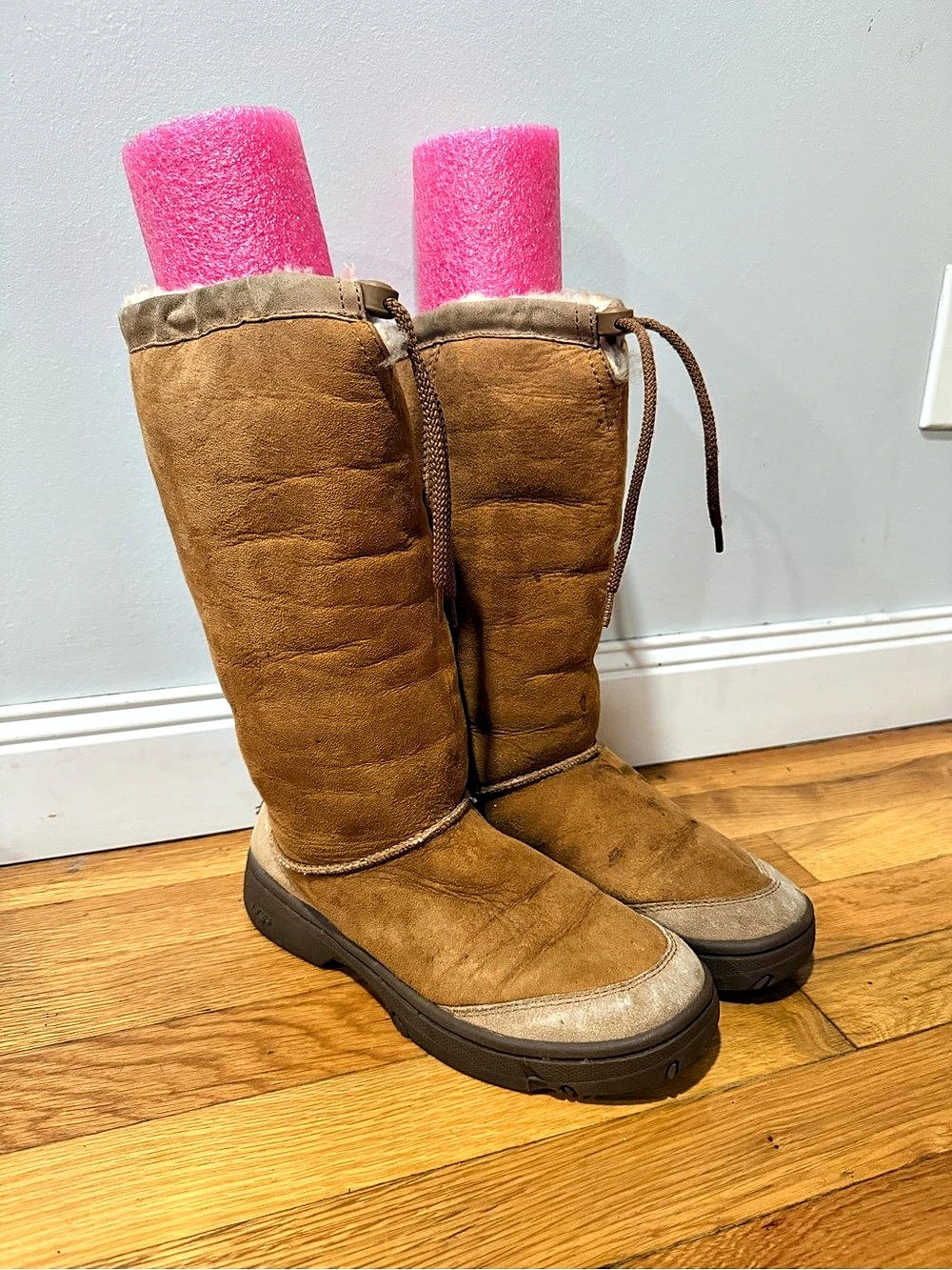 UGG Classic Tall Sheepskin Boots in Brown US 8